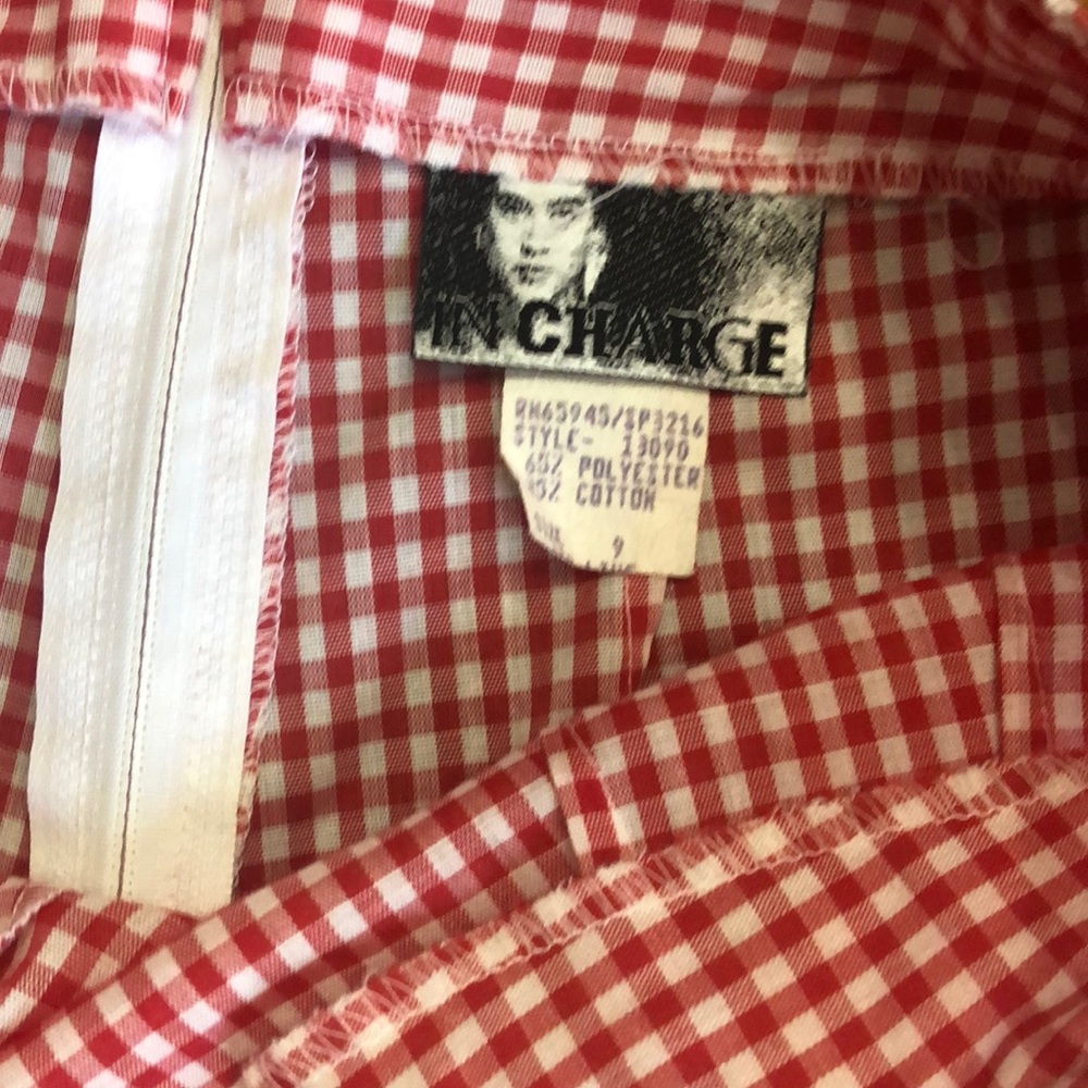Red Gingham Ruffle Mini Skirt - Picture 5 of 5